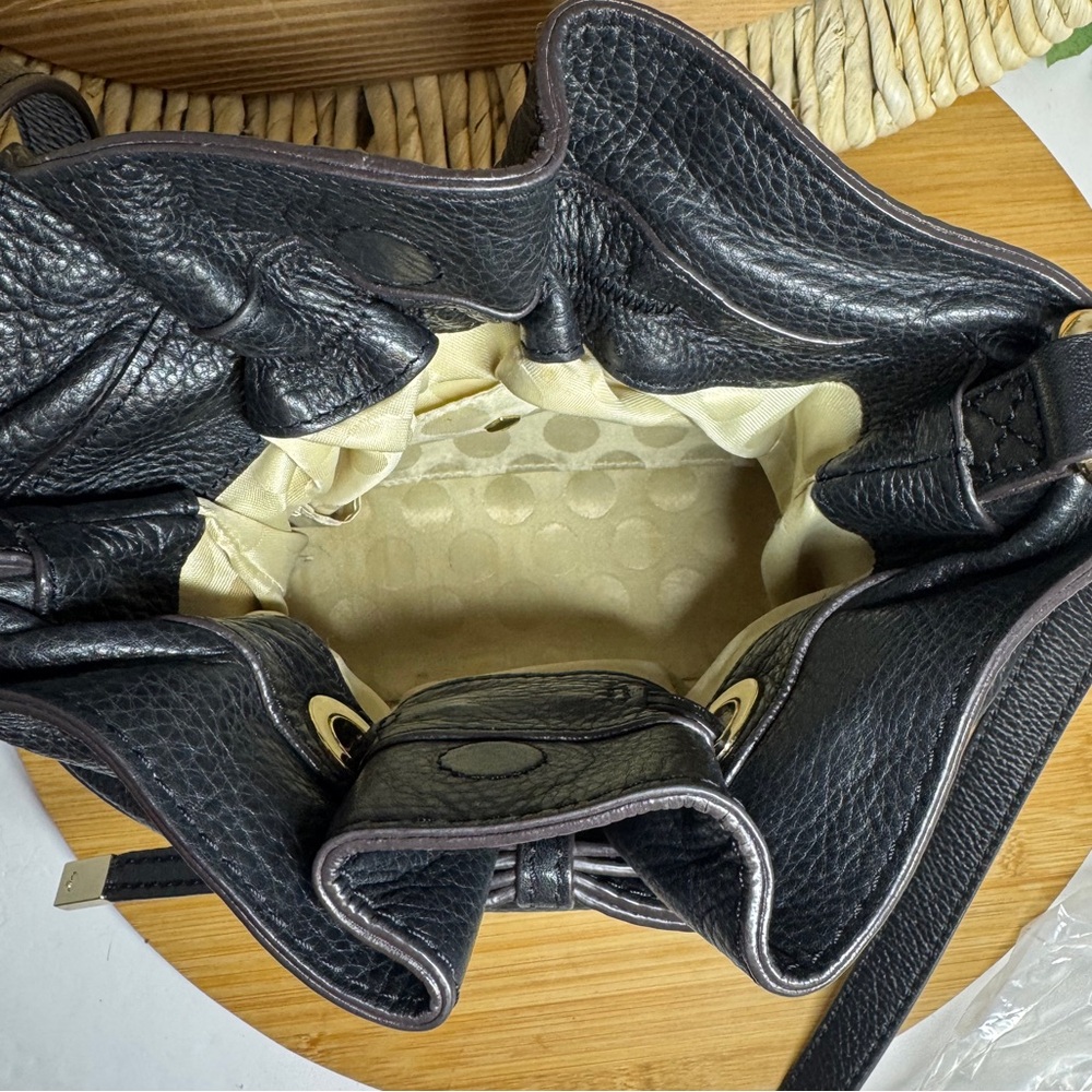 Kate Spade Black Pebbled Leather Bucket Bag EUC - Picture 2 of 12